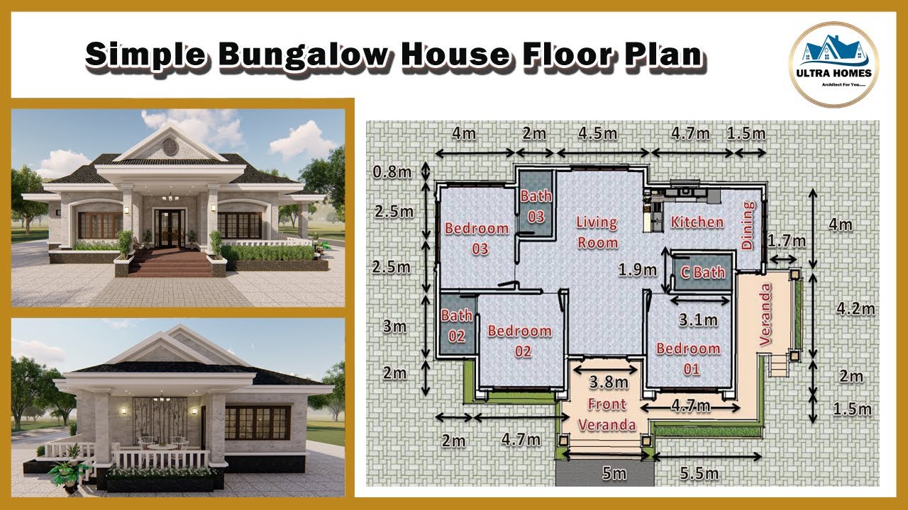 Simple Bungalow House Floor Plan 3