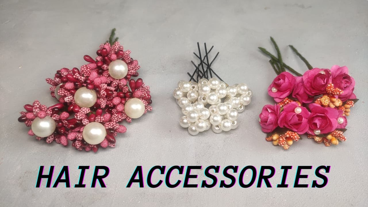 STYLISH HAIR PINS DIY HAIR ACCESSORIES AT HOME MAKE HAIR PINS AT HOME YouTube