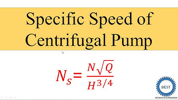 specific speed of centrifugal pump