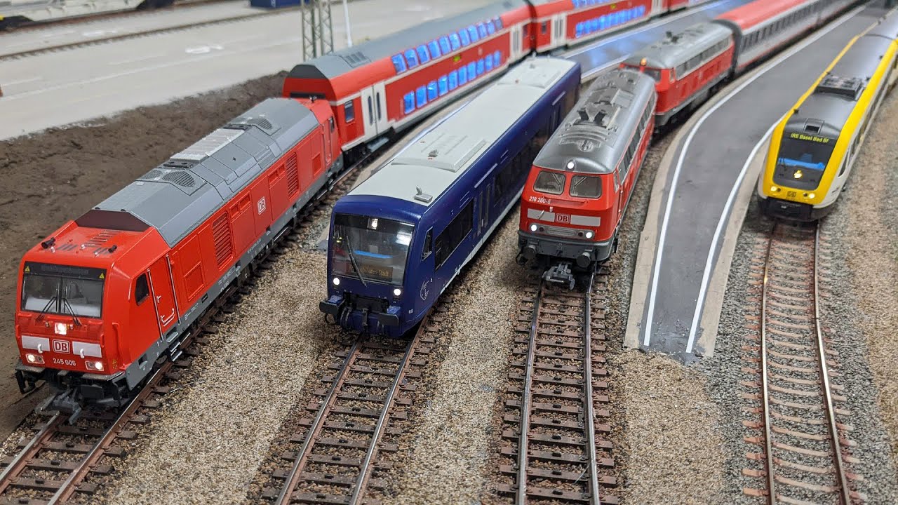 H0 riesige, moderne und private Multideck Märklin Modelleisenbahn + XXL Fahrvideo von @Suedbahnler