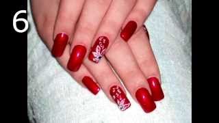 LAS 20 MEJORES UÑAS ACRILICAS ROJAS DECORADAS - YouTube