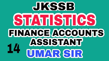 JKSSB STATISTICS (14) - RAW DATA & SERIES by UMAR SIR