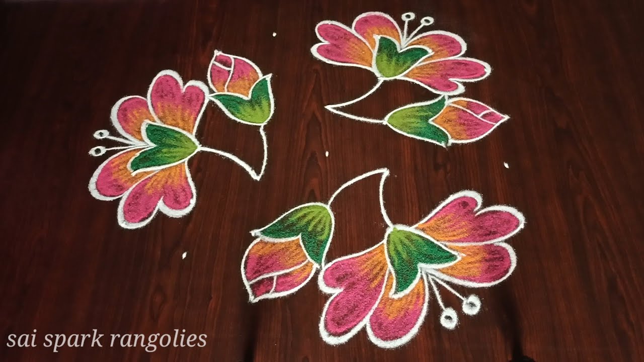 margazhi kolangal | dhanurmasam muggulu  | latest flower rangoli 