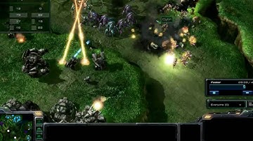 Thors + Siege Tanks vs Colossi, Immortals, Stalkers and Zealots