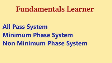 All Pass,Minimum Phase,Non Minimum Phase System