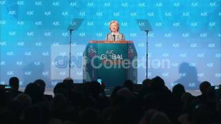 DC:AJC GLOBAL FORUM-HILLARY CLINTON WALKUP