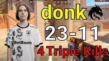 CS2 donk pov Faceit Anubis (23-11) 4 Triple Kills! | 2024/07/02 | #cs2 #csgo
