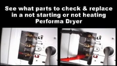 Performa Dryer Not Running Or Not Heating - The Voltages At The Terminal Block