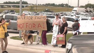 Protesters clash with officials over Harwood AI Data Center plan