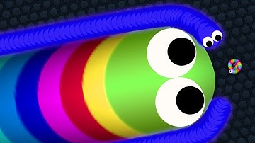 Slither.io Tiny Troll Snake vs Giant Noob Snakes - Epic Slitherio Gameplay