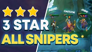 Every Sniper Unit 3-Star | TFT Galaxies | Teamfight Tactics Set 3