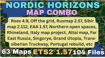 ETS2 1.57 NORDIC HORIZONS MAP COMBO(Non Promods)All map links, and placed in the correct load order👍