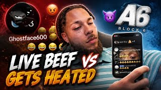 😳 RUSS VS GHOSTFACE & A6 BLOCK 6 LIVE BEEF GETS HEATED | #podcastdramauk