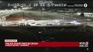 Multiple vehicle crash on Pendleton Pike in Lawrence follows short chase