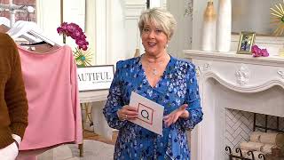 BEAUTIFUL by Lawrence Zarian Asymmetric Boatneck Top on QVC
