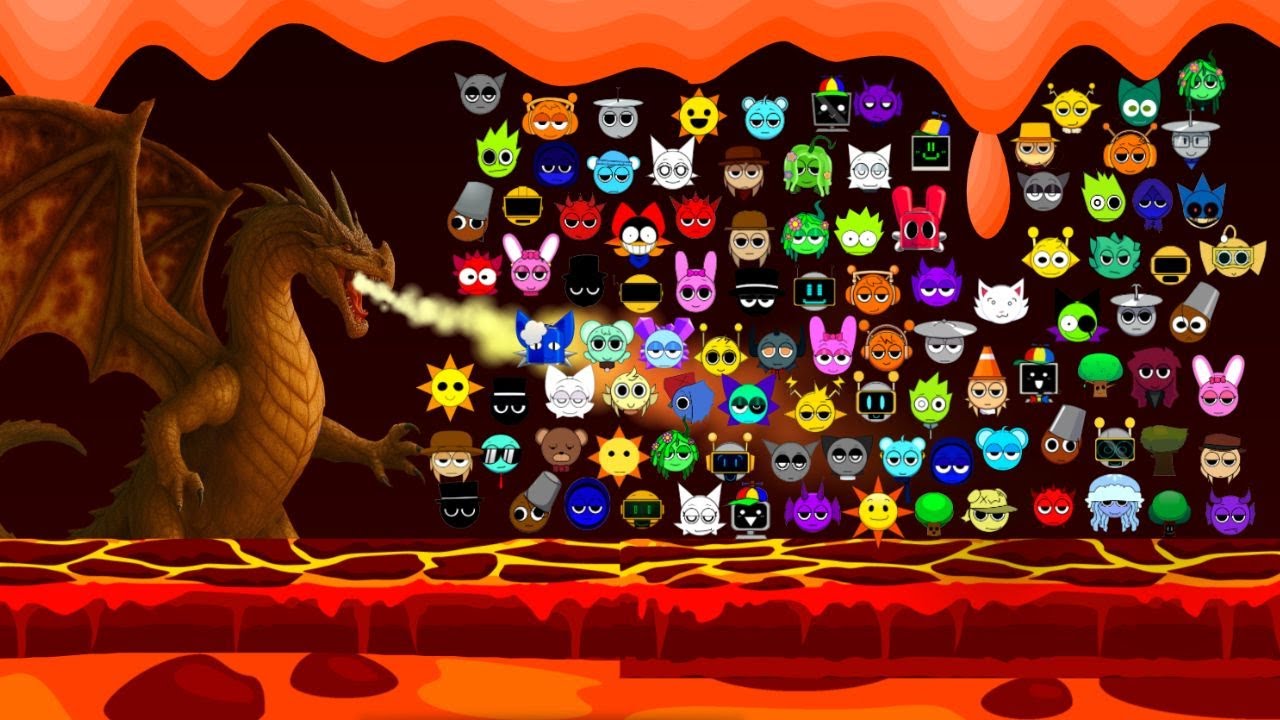 100+ Sprunki Escape from The Fire Dragon - Survival in the Lava Cave - Who will Survive?