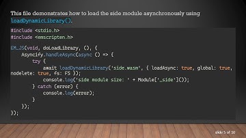 How to Dynamically Load a Side Module Larger Than 4KB in WebAssembly