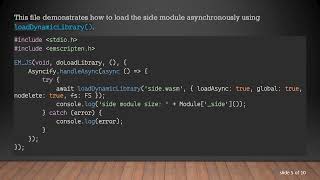 How to Dynamically Load a Side Module Larger Than 4KB in WebAssembly
