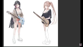 【AT】-  #2 Live Drawing Process 25.02.25 | [SKETCH - REAL TIME - DIGITAL PAINTING] - ライブドローイングのプロセス