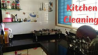 MORNING KITCHEN CLEANING ROUTINE| KITCHEN COUNTERTOP CLEANING| INDIAN KITCHEN CLEANING ROUTINE