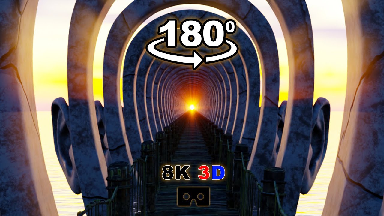 1 Hour VR Meditation Journey - Infinite Bridge  / VR180° 8K 3D
