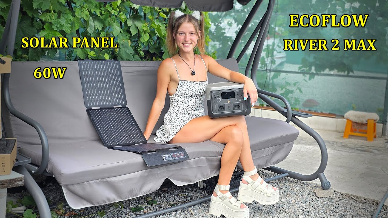 ECOFLOW RIVER 2 MAX AND ECOFLOW 60W SOLAR PANEL