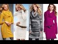 Красивые вязаные платья с рукавами - 2019 / Beautiful knit dress with sleeves