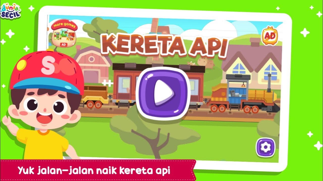KERETA API DUNIA SECIL GAMEPLAY - BELAJAR SAMBIL BERMAIN CARA NAIK KERETA API UNTUK ANAK-ANAK