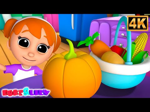 Учить овощи | Овощная песня и мультфильм видео для детей - Luke And Lily