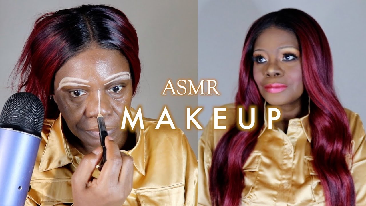 Gold Lid Pink Lippy Made From Eyeshadow ASMR Makeup