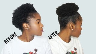 TALK THROUGH: The Best Method to do a High PUFF on Short 4c Natural Hair!!!|Mona B.