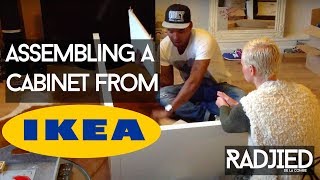 STORYTIME - YOUNG COUPLE ASSEMBLING A CABINET FROM IKEA Timelapse
