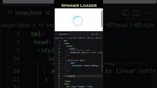 Spinner loader using html css javascript #coding #html #website #cssfilters #cssanimation