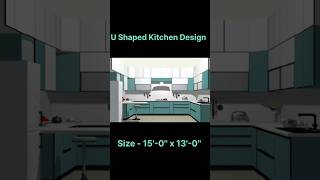 Modern U Shaped Kitchen Design #modularkitchen #kitchendesign #kitchenlayout