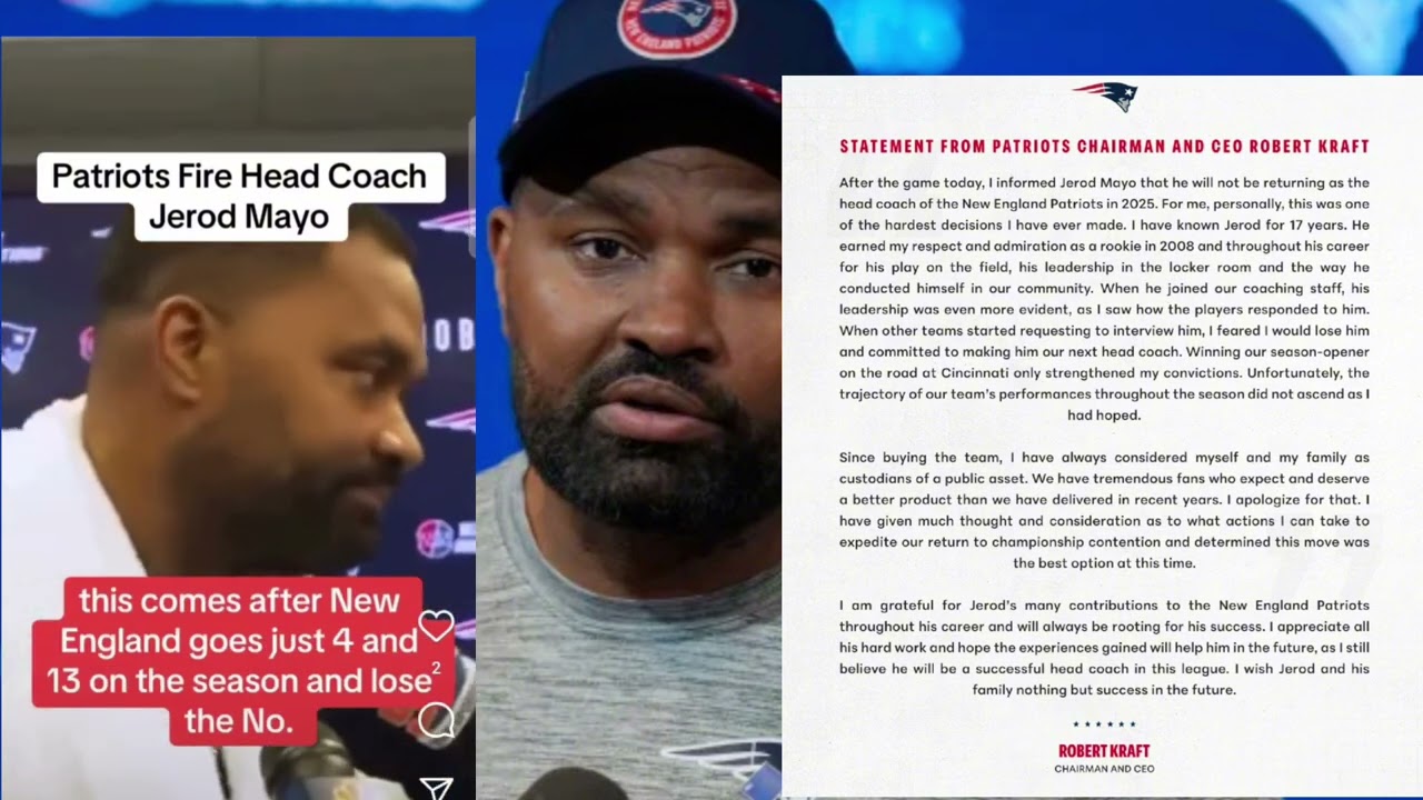 Patriots Fire Jerod Mayo, Bill Belichick's Replacement, After Just One Season