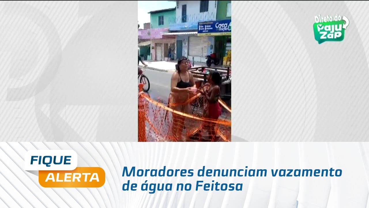 Moradores denunciam vazamento de água no Feitosa enquanto falta nas torneiras