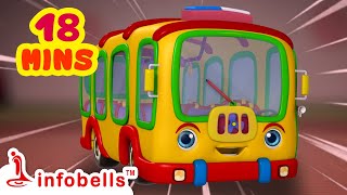 the wheels on the bus go round and round bus songs nursery rhymes and baby songs infobells