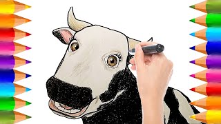Dibuja y Colorea a La Vaca Lola de La Granja de Zenón | Dibujos para niños