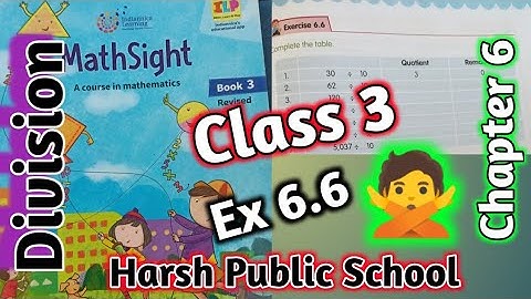 Exercise  Ex 6.6 Chapter 6 Division Class 3 Maths Sight|Chapter 6 Division|Class3Maths|#hpsgurugram