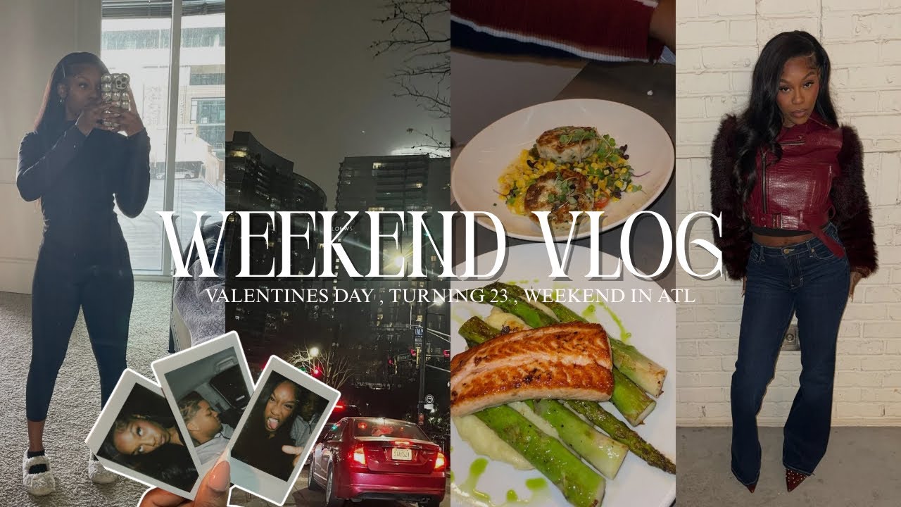WEEEKEND VLOG: It’s my birthdayyyy !! weekend in atl + Valentine’s Day kickback , shopping & bowling
