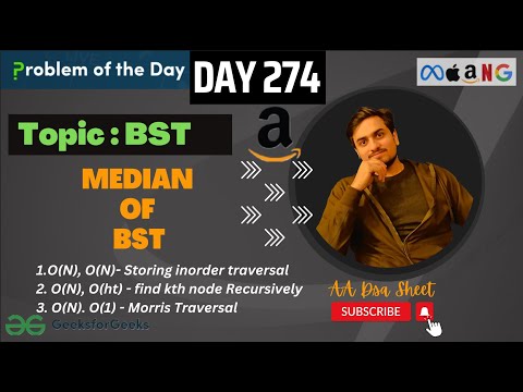 Median of BST | JAVA | C++ | DSA SHEET | GFG POTD DAY- 275