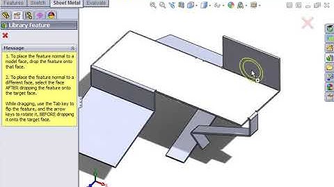 SolidWorks Sheet Metal Study, 02 Library Features   02 Forming Tools