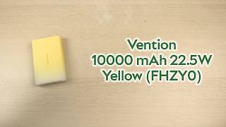 Розпаковка Vention 10000 mAh 22.5W PD Yellow (FHZY0)