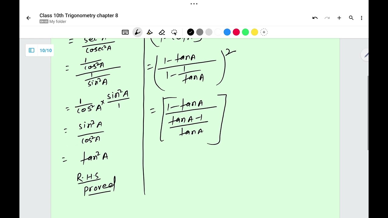 Class 10th /// proving the trigonometric identity /// Question-10 /// BY AJAY MEHTA 
