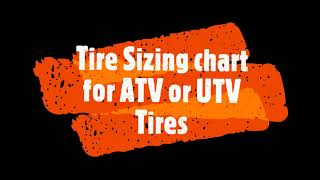 ATV Tire Sizing Chart