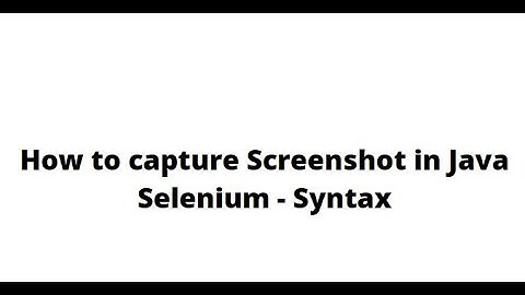 How to capture screenshot in selenium || Java Selenium
