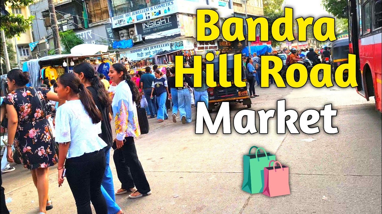 walking-tour-mumbai-bandra-hill-road-street-shopping-market-urban