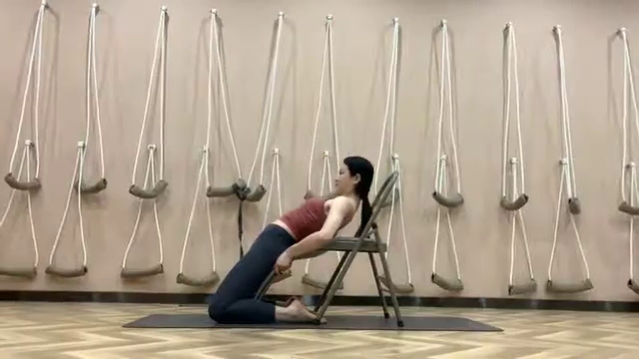 How to use yoga chair to practice yoga pose? - YouTube