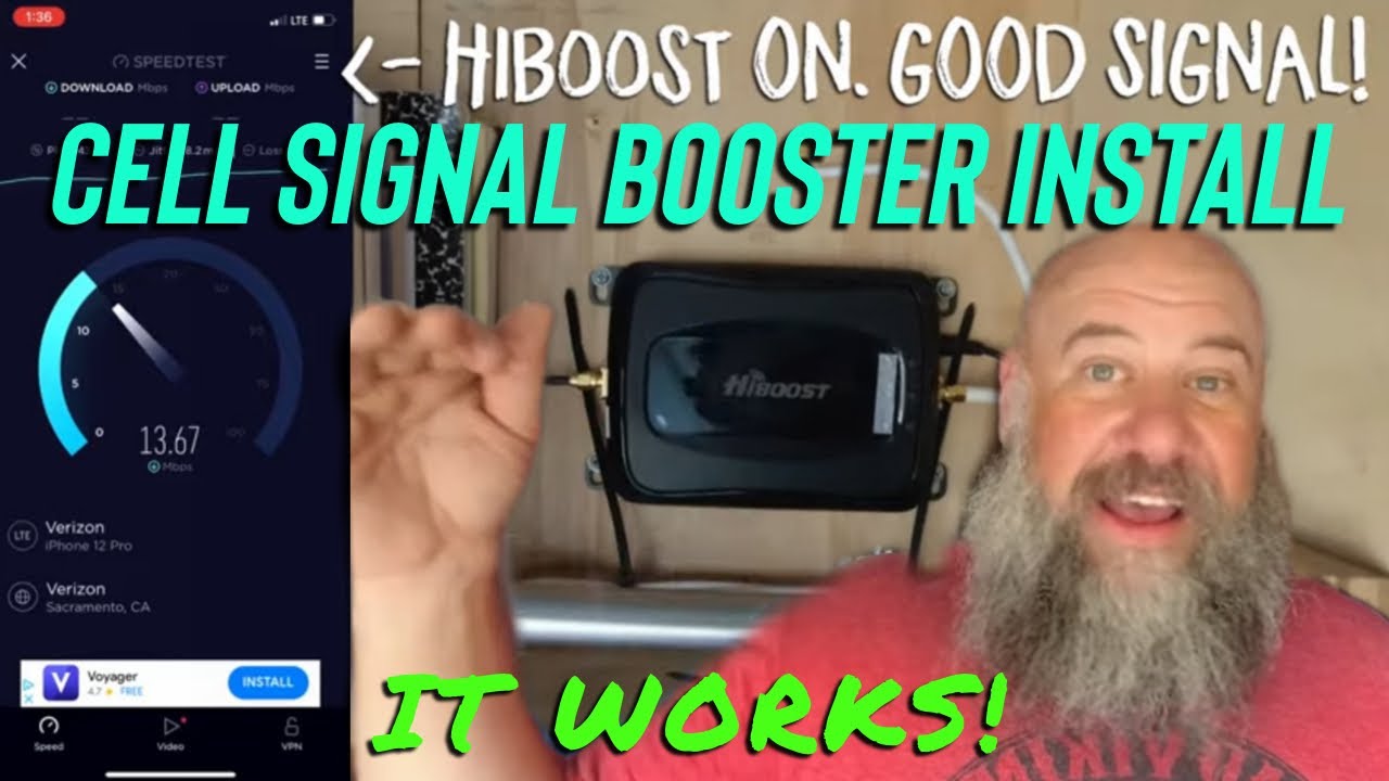 Cell Signal Booster Install HiBoost HUGE Improvement Digital Nomad