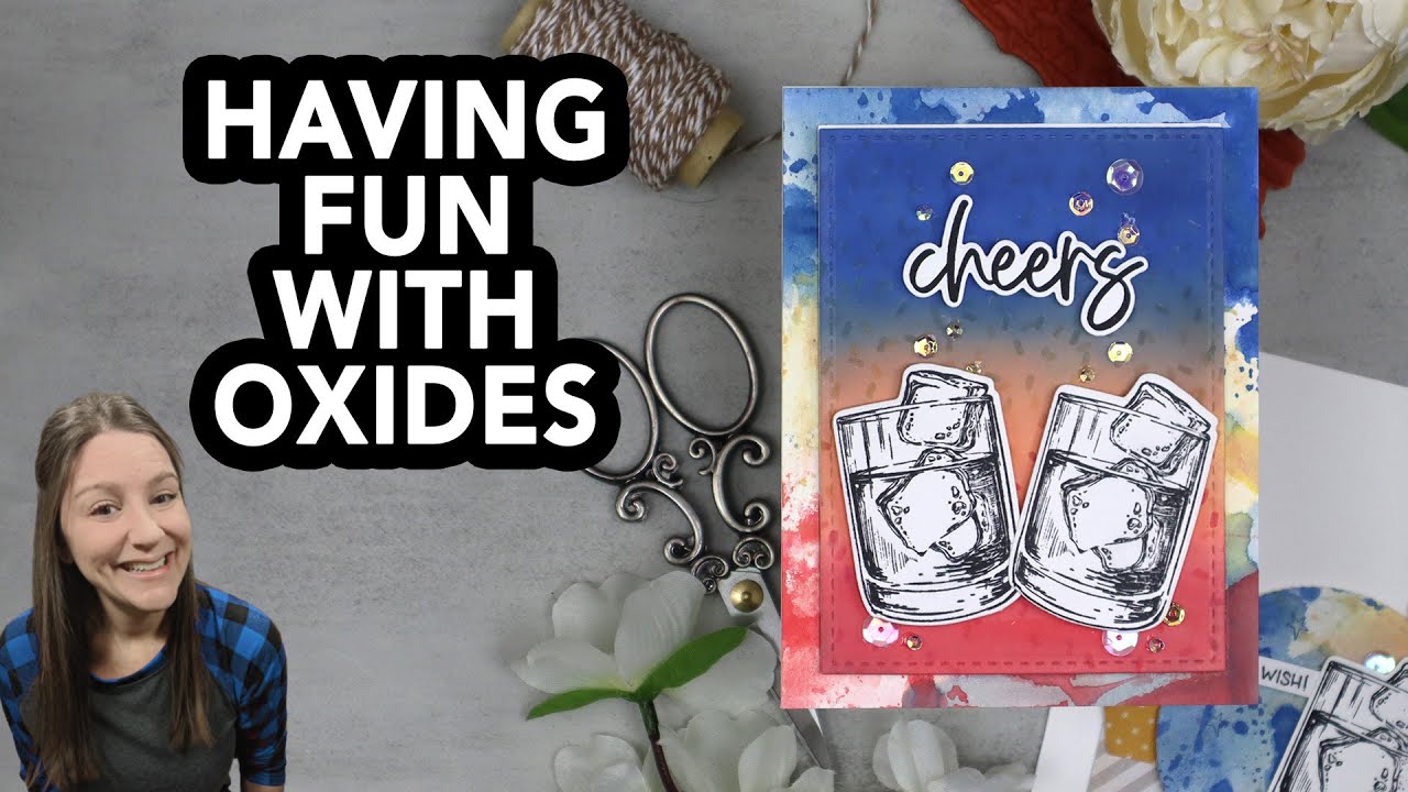 Fun with Distress Oxides for a Birthday Card Idea - YouTube